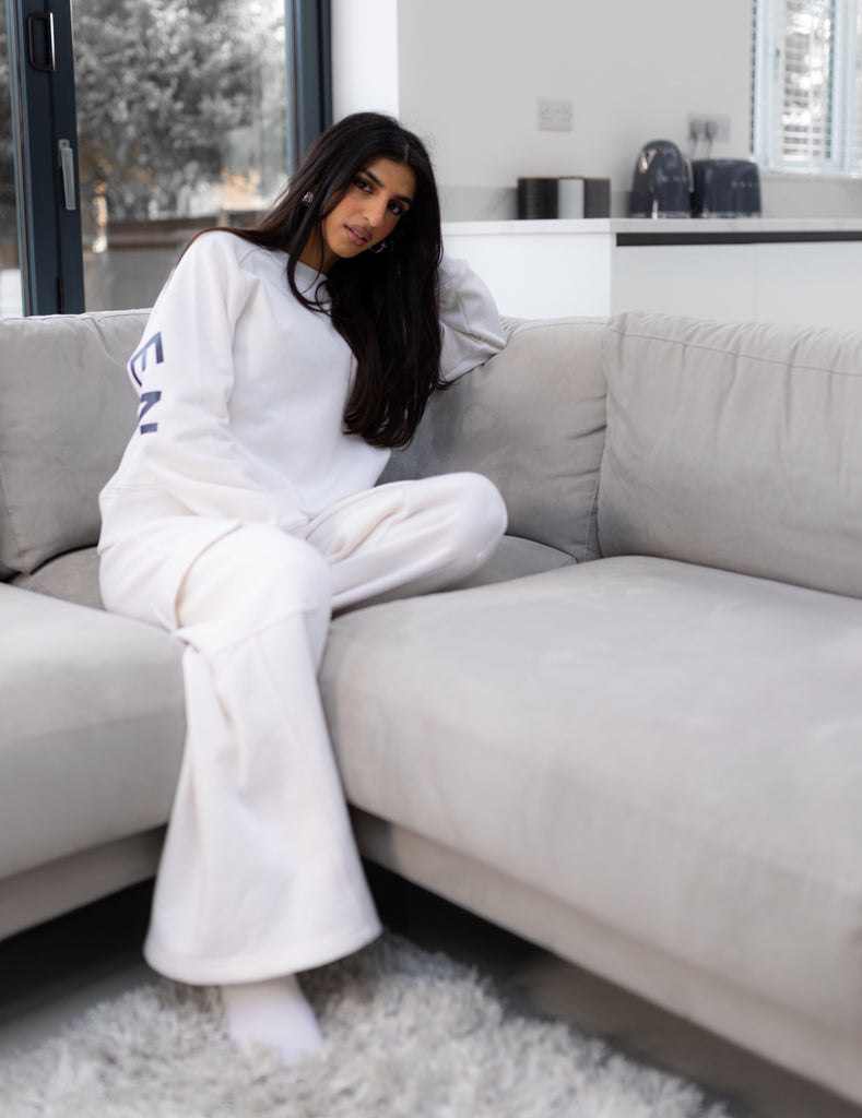 White Outspoken by  ALIZAA cargo trousers and top set