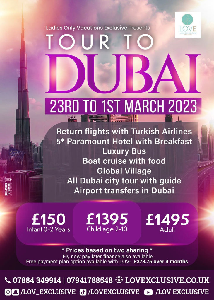 Dubai Tour February Manchester full payment